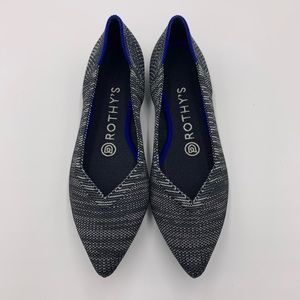 Rothy’s Granite Heather Pointed Toe Flats Sz 6.5